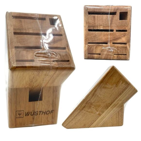 Wüsthof 9-Slot Knife Block – Rubberwood (New in Packaging) BX-11 / #7250-1 Wood - Picture 1 of 8